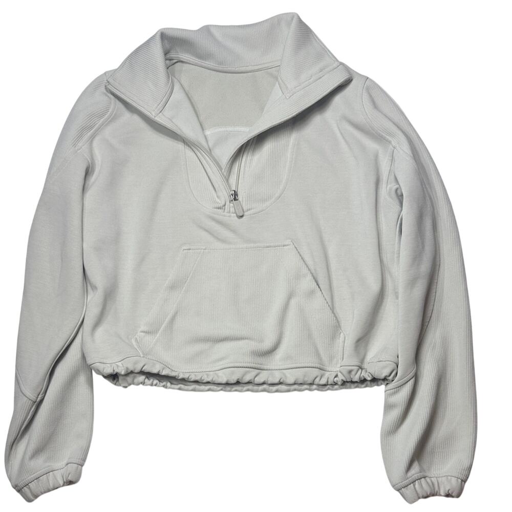 Lululemon athletica grey Cropped Quarter-Zip Pullover
